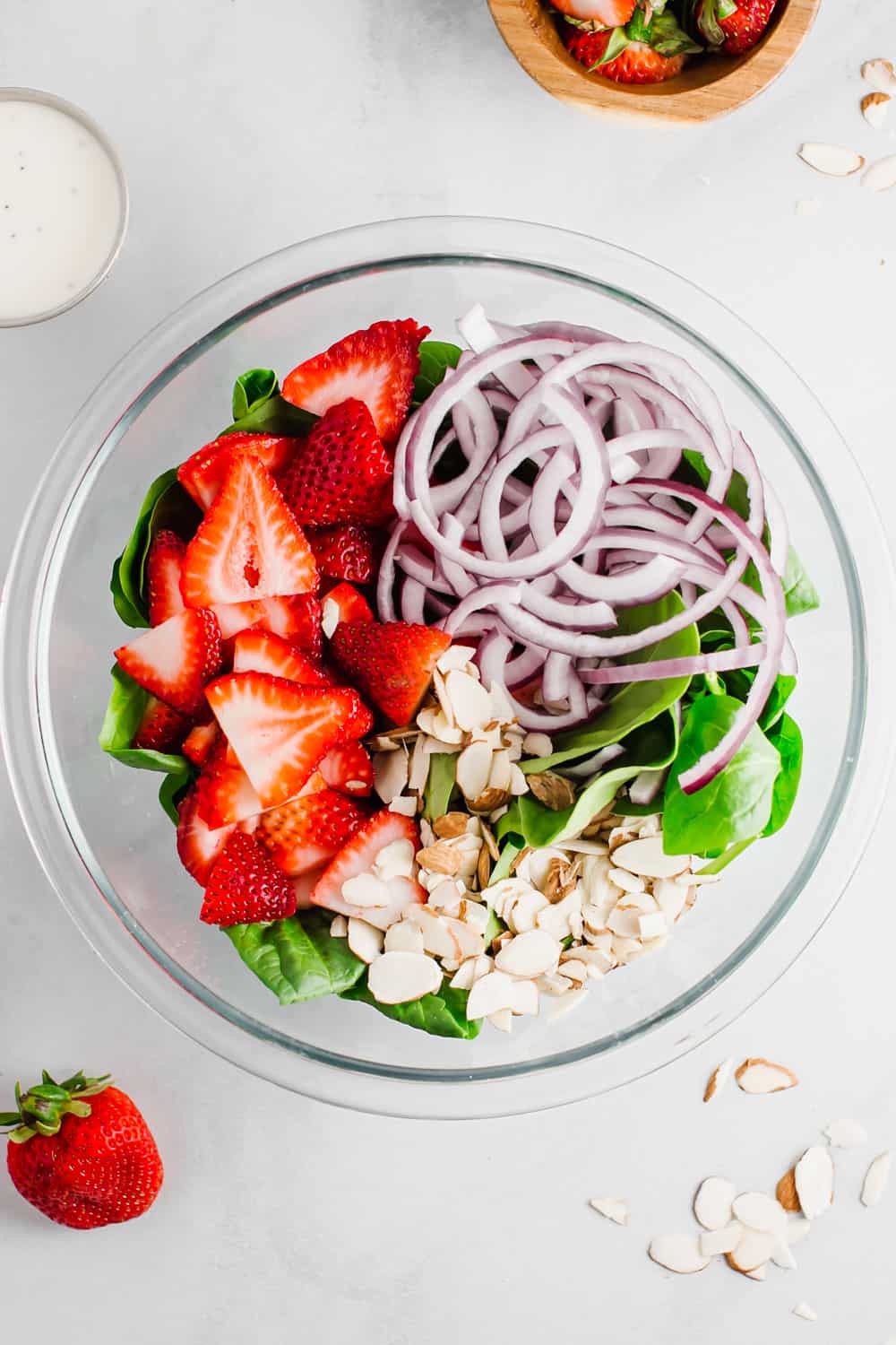 A bowl of ingredients ready to be mixed. 