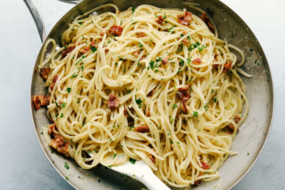 creamy bacon carbonara 