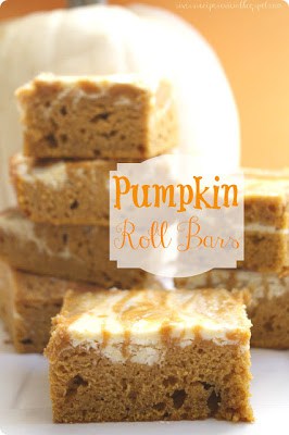 Pumpkin Roll bars in stacks of 4, 2, and 1.