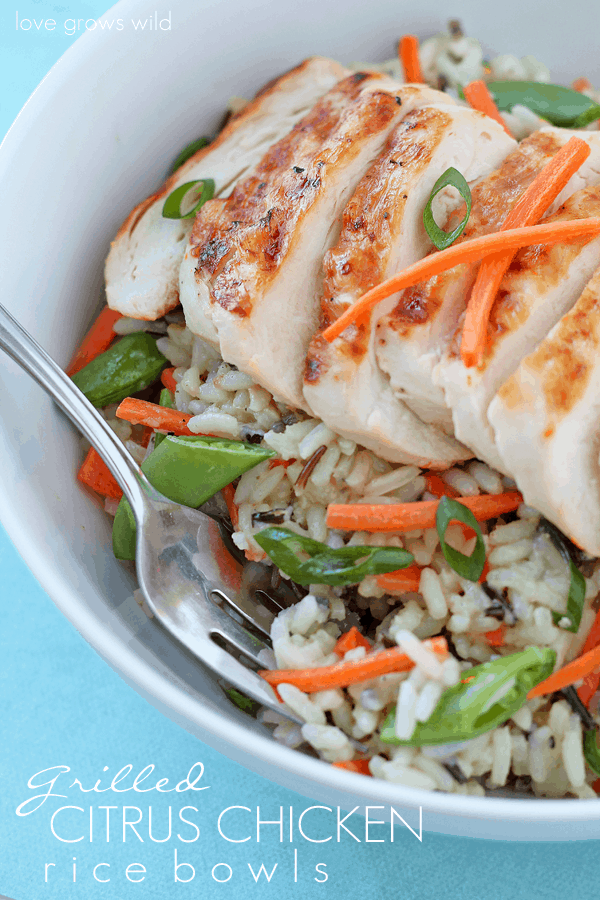 Grilled Citrus Chicken Rice Bowl