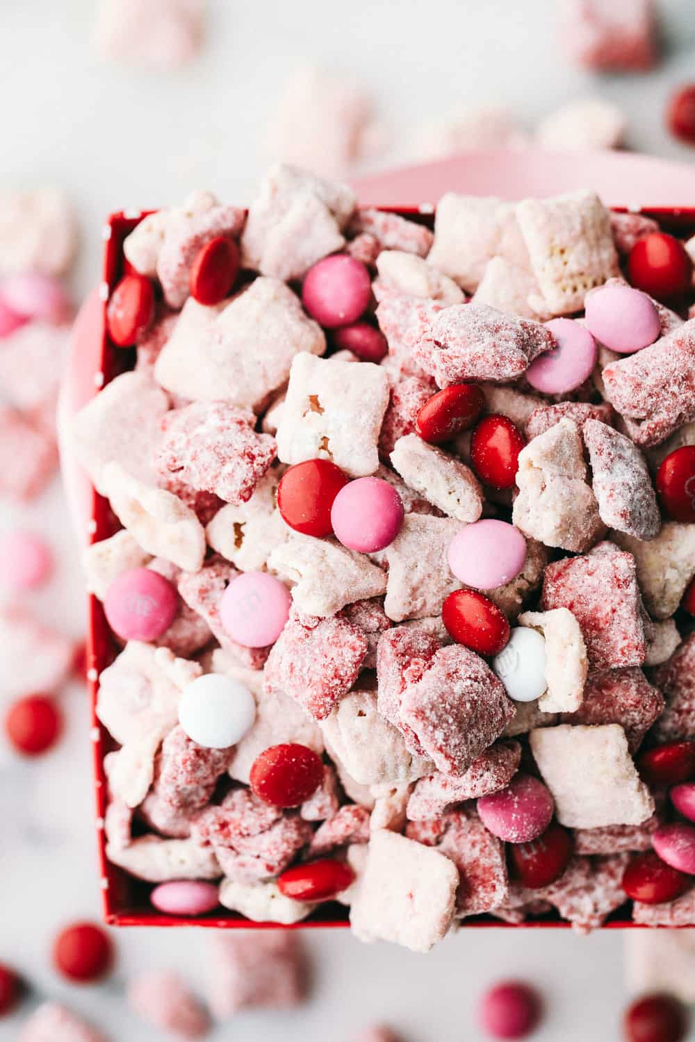 Overhead shot of Sweetheart Valentine's buddies in a red box.