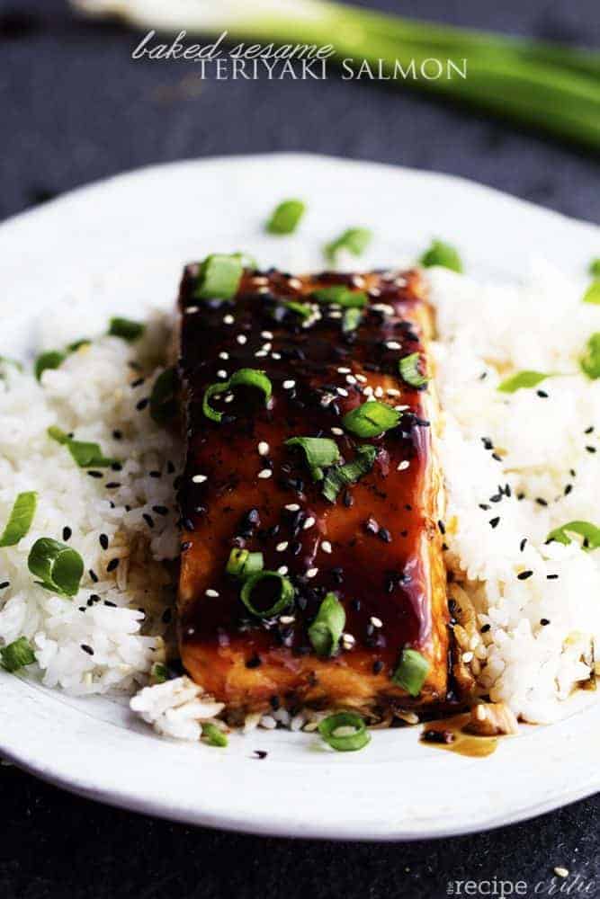 baked sesame teriyaki salmon 