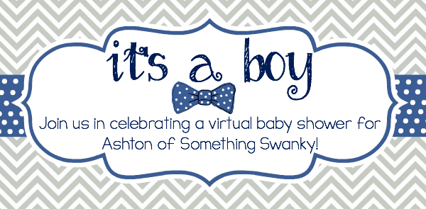 Ashton Baby Shower virtual invitation.