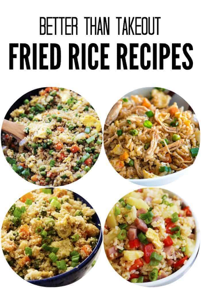 Fried rice collage.