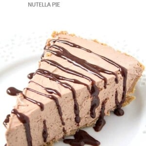 No-Bake Nutella Pie - Every part of this pie is no-bake, including the crust! So rich, creamy and decadent!