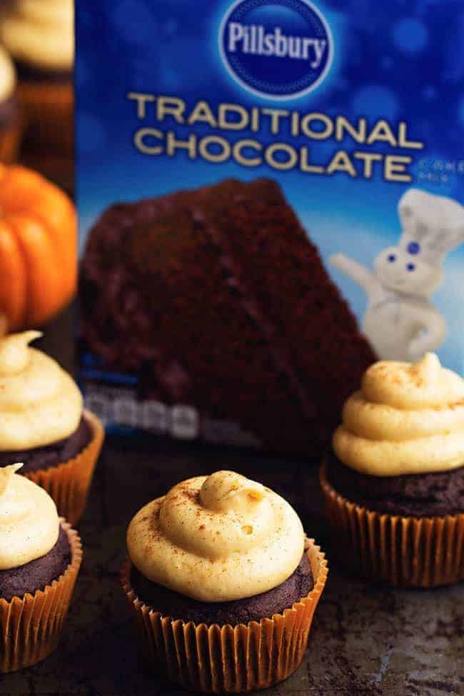 chocolate pumpkin cupcakes.