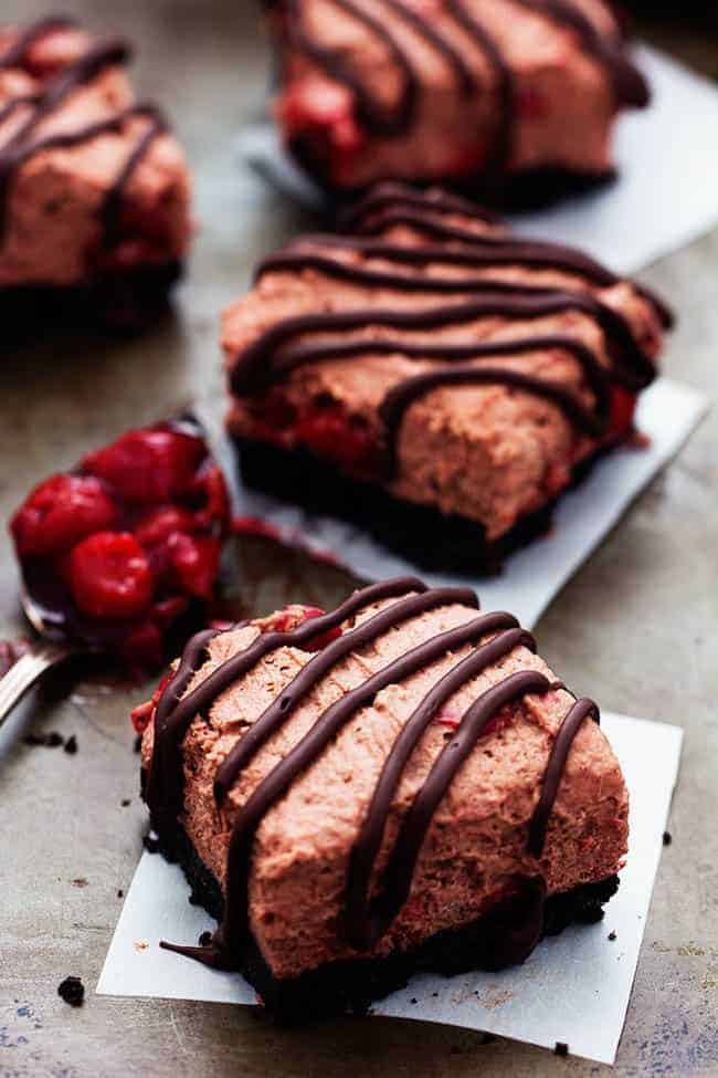 Chocolate Cherry Mousse Bars 