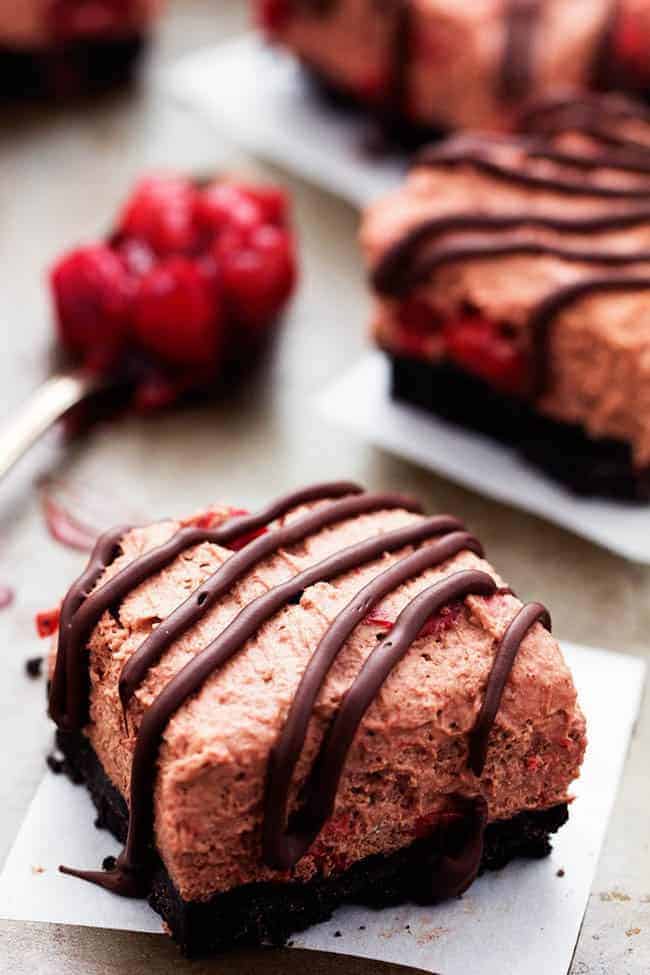 Chocolate Cherry Mousse Bars 