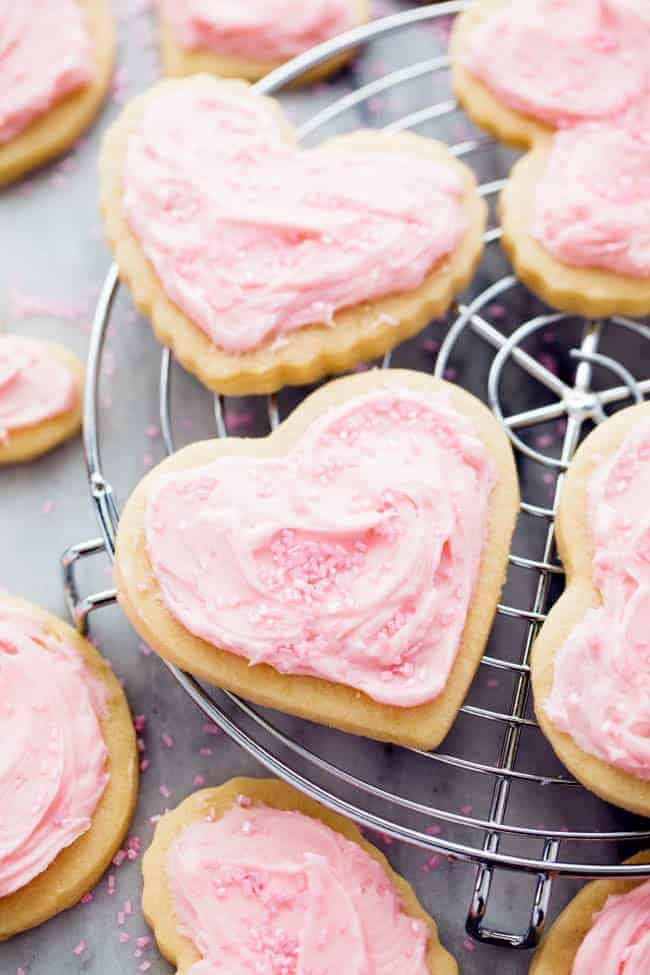 Sugar Cookies on a cooling rack.