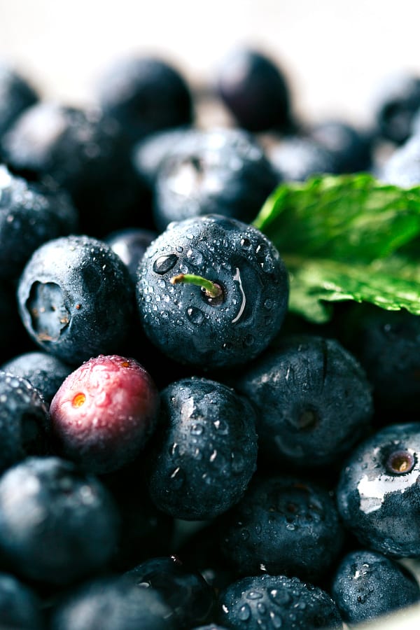 Close up photo of Blueberries.