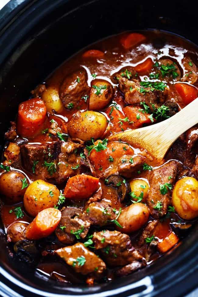 Slow Cooker Beef Bourguignon