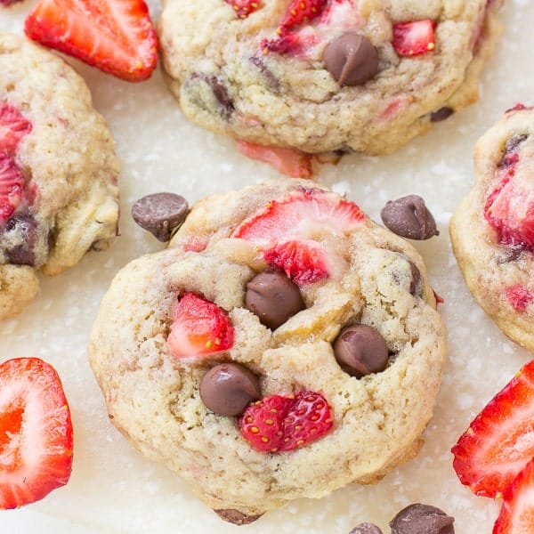 Strawberry Chocolate Chip Cookies