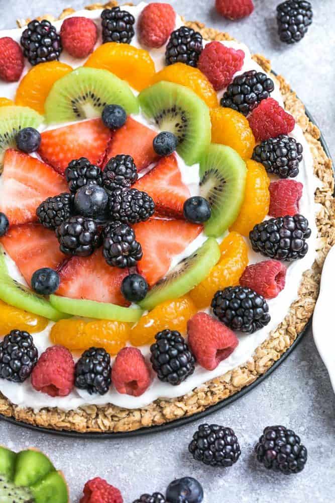 Granola Fruit Pizza finished photo.