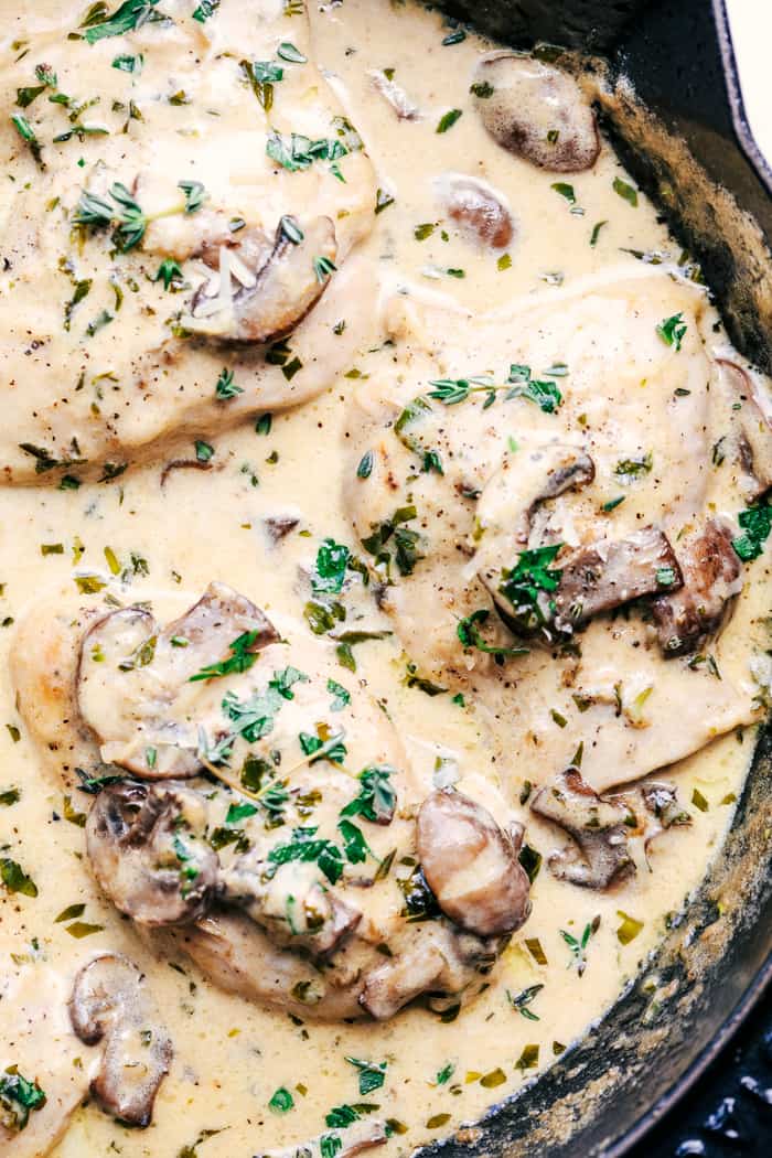 Creamy Parmesan Herb Mushroom Chicken