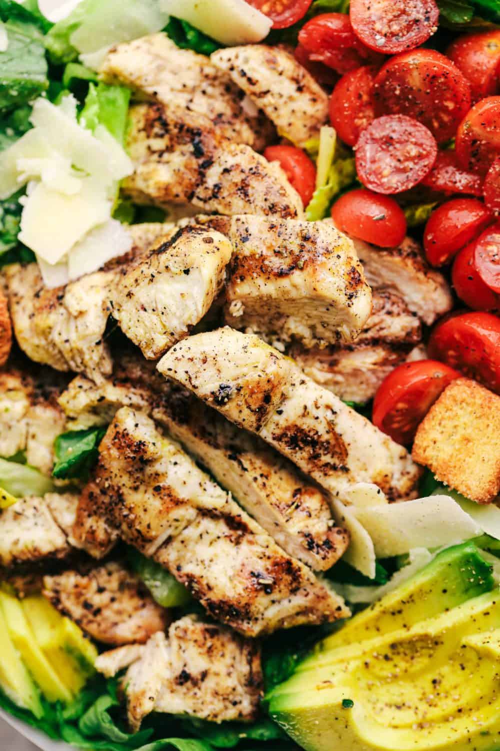 Grilled Chicken Caesar Avocado Salad 2