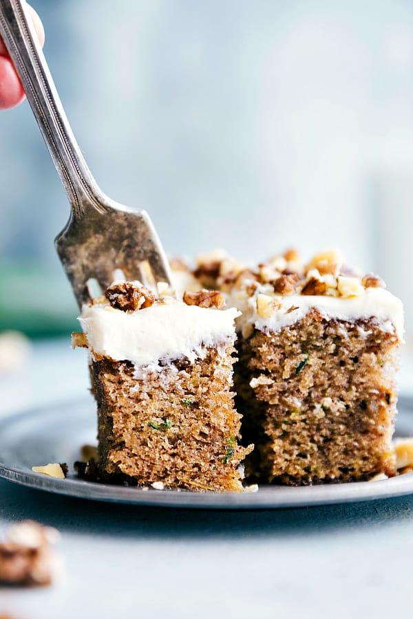 Cinnamon Zucchini Walnut Cake with Cream Cheese Frosting 3