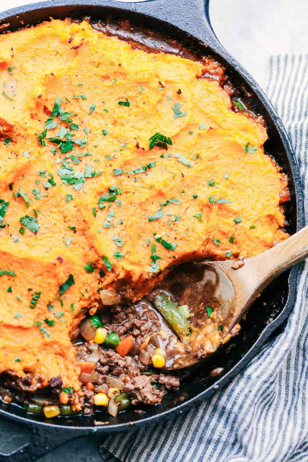 Skillet Sweet Potato Shepherds Pie 3