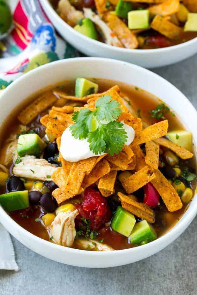 Slow Cooker Chicken Tortilla Soup