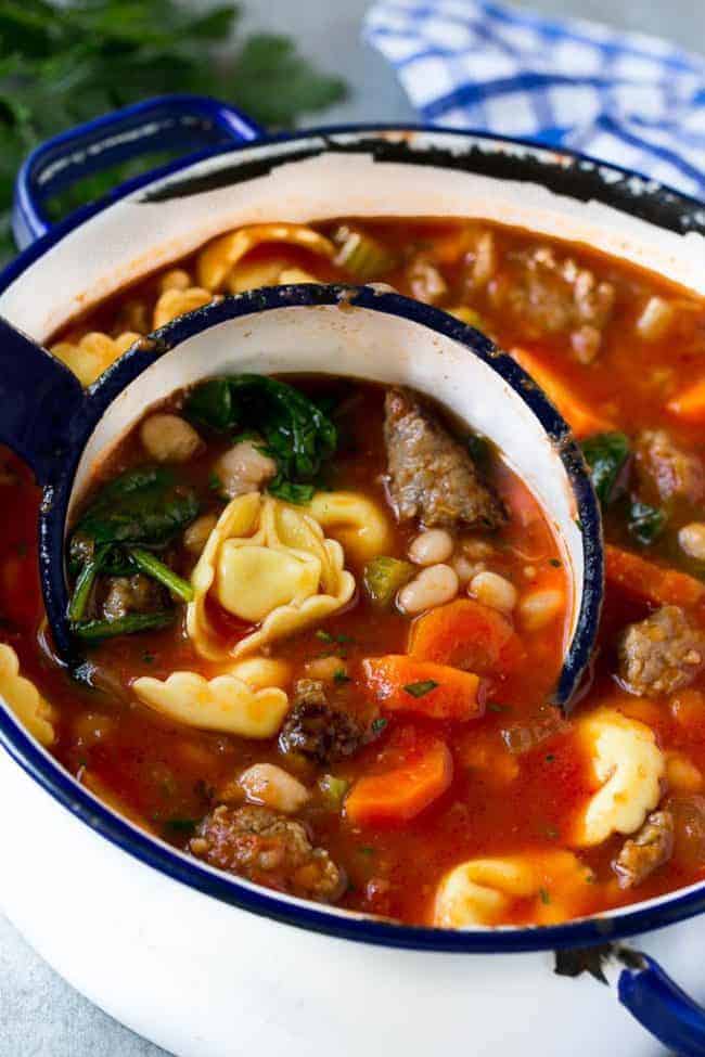 Tortellini Soup with Sausage