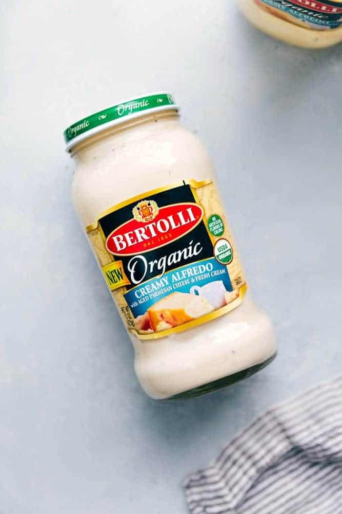 Bertolli Creamy Alfredo sauce in a jar. 