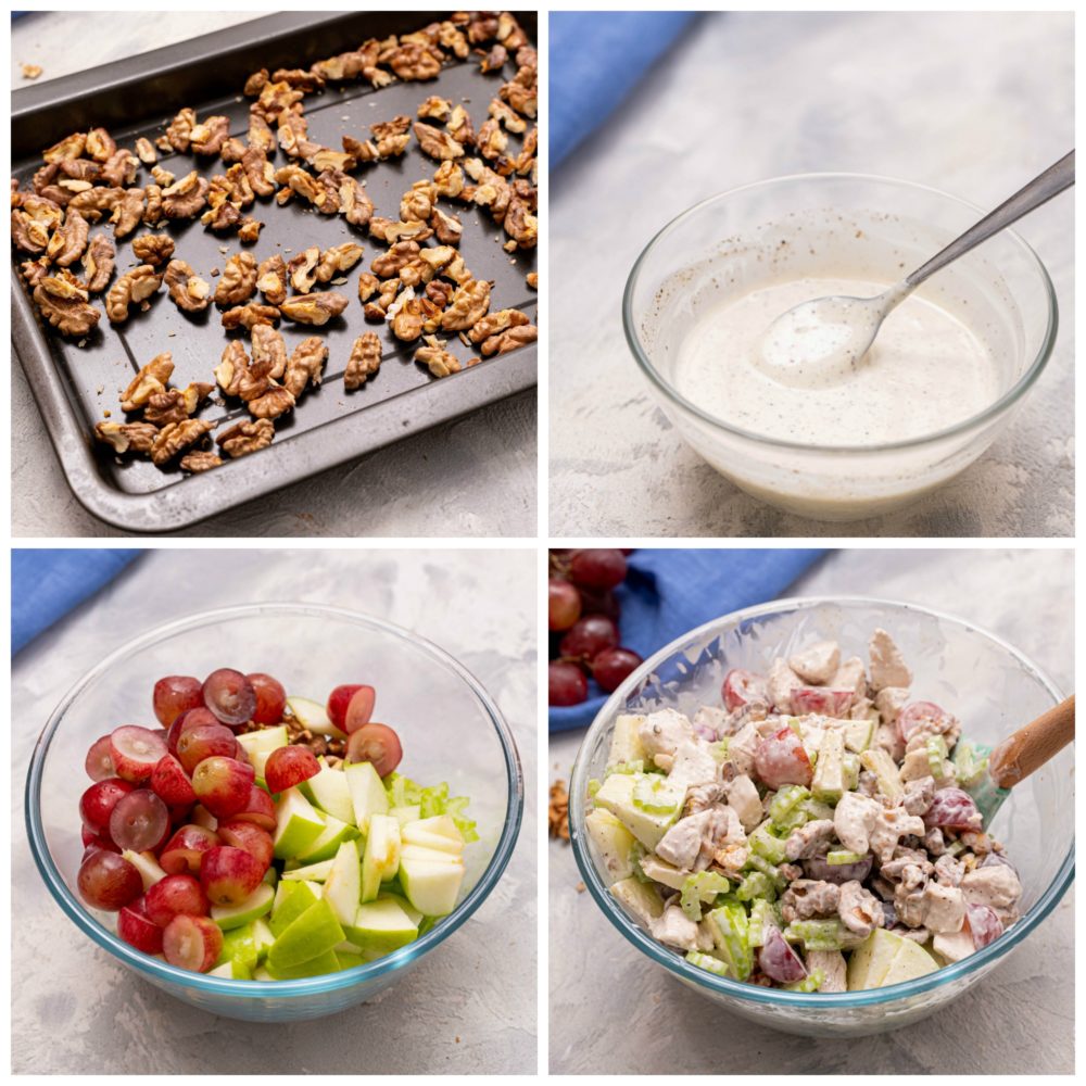 Ingredients for Waldorf Chicken Salad. 