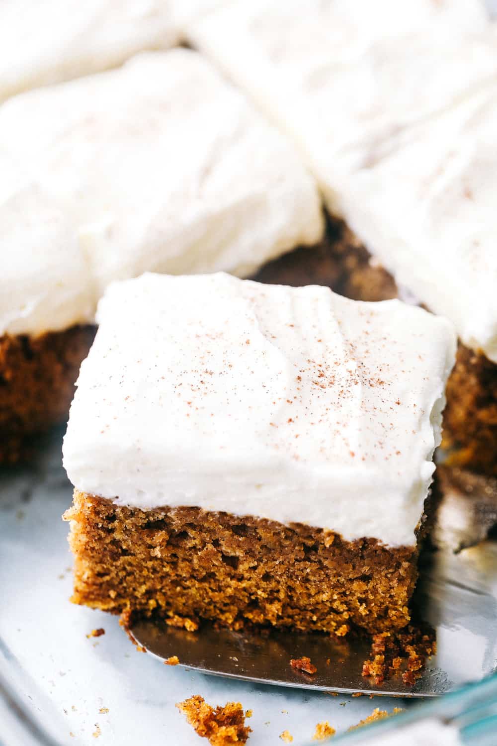 Pumpkin cake with frosting