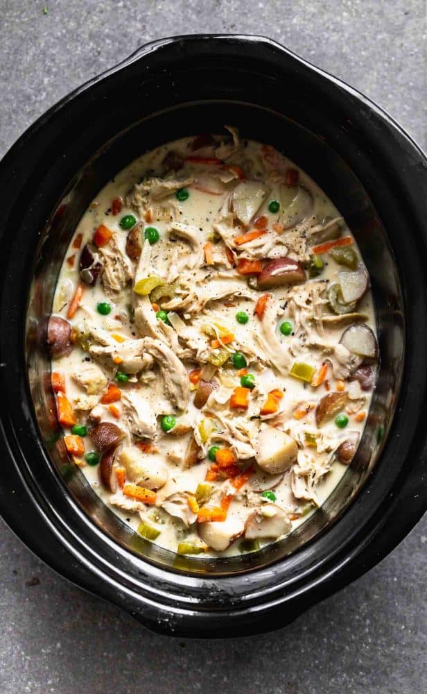 slow cooker chicken pot pie