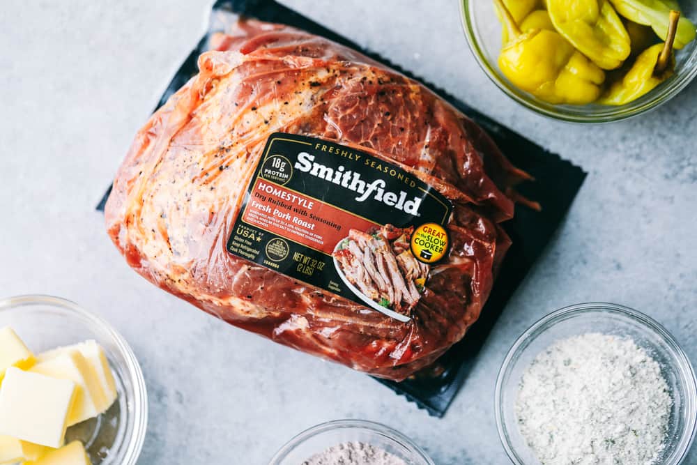 Smithfield pork roast in wrapper.