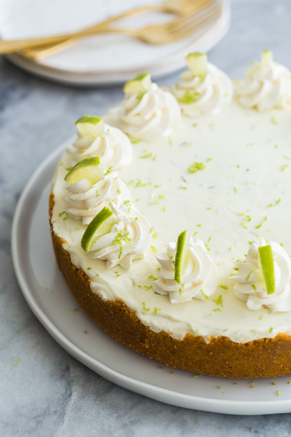 no bake key lime cheesecake whole