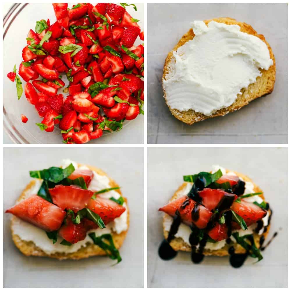 Strawberry Bruschetta steps on how to make it