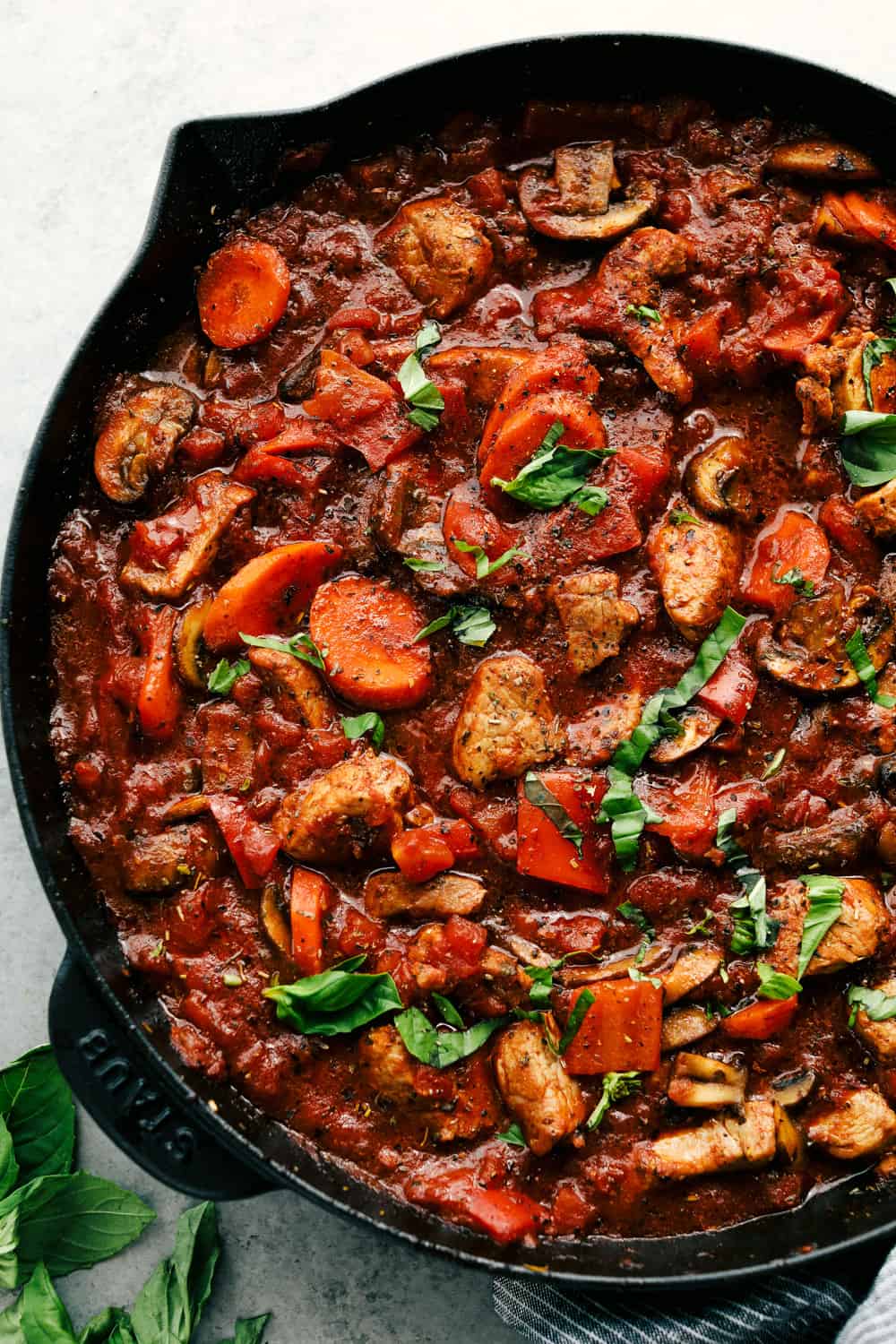 skillet pork cacciatore