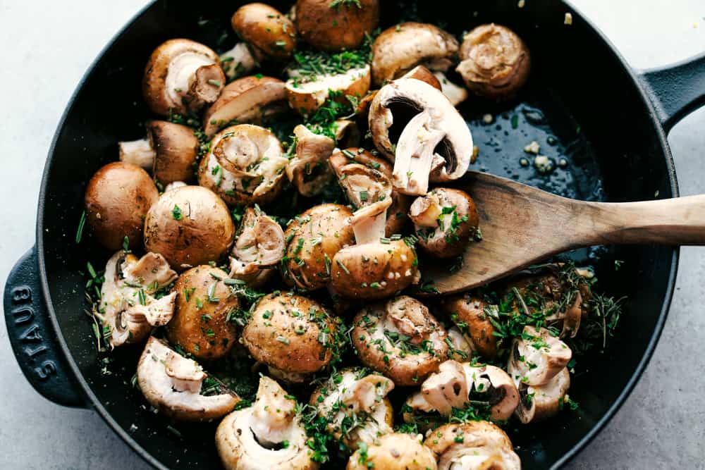 buttery herb sautéed mushrooms 