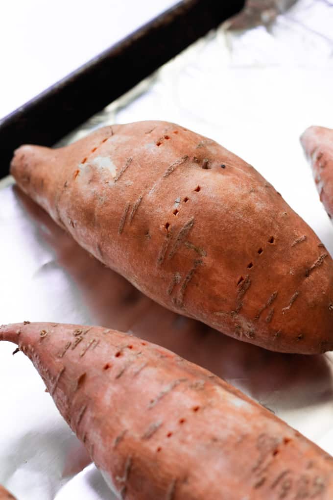 cooking sweet potatoes 