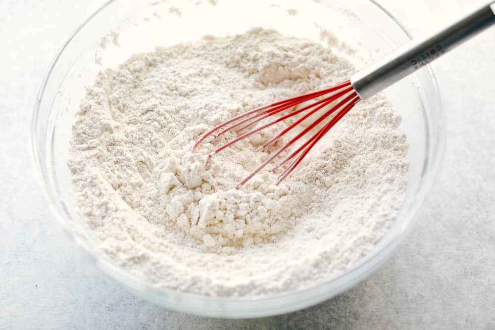 mixing the dry ingredients 