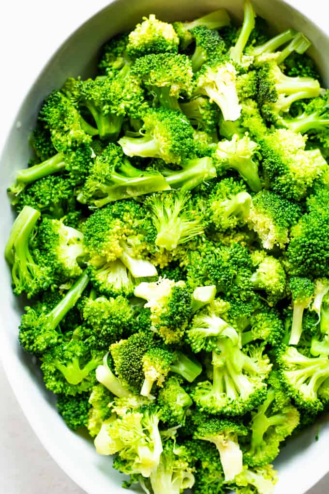 Broccoli in the casserole dish