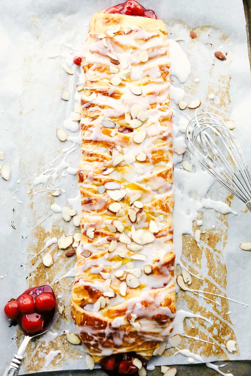 Cherry Almond Cream Cheese Breakfast Braid