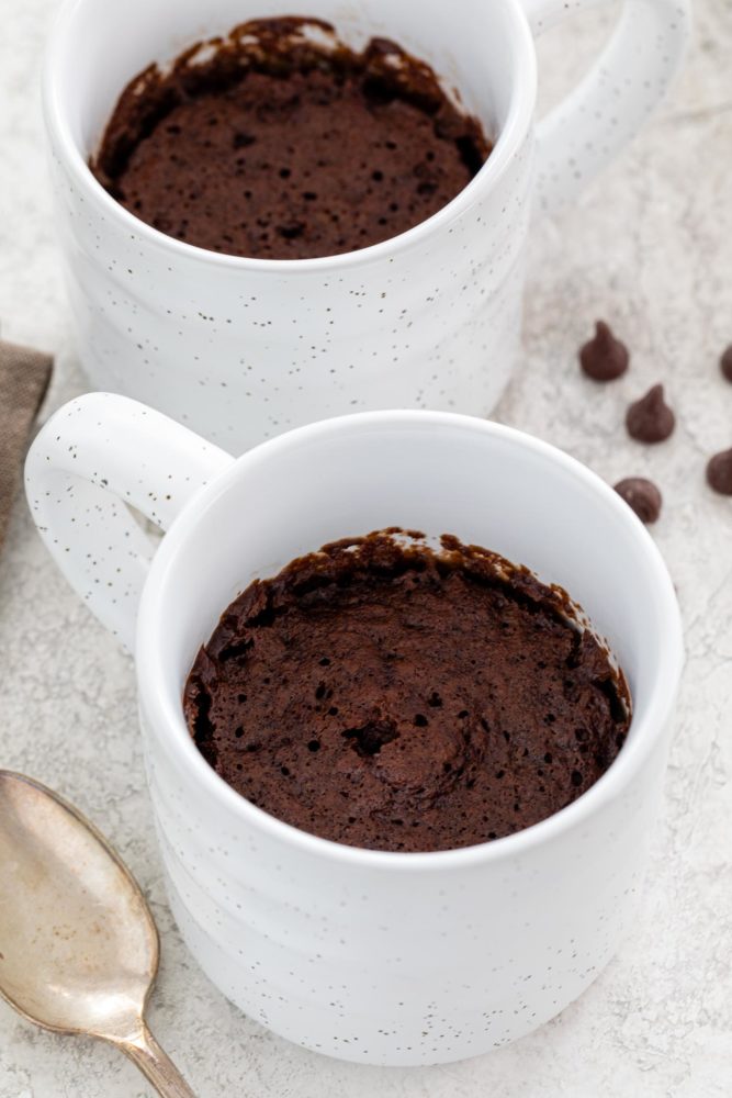 Chocolate cake in a coffee cup