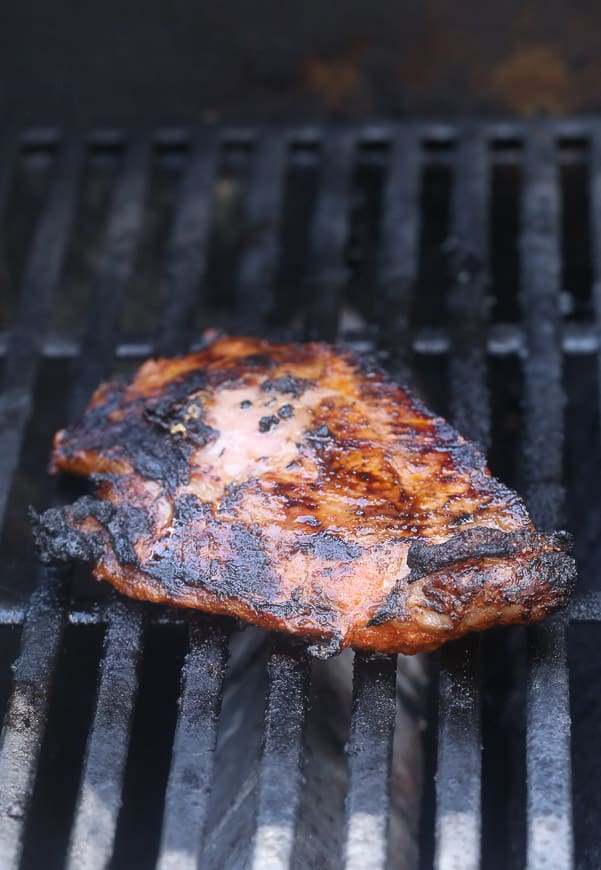 Steak on a grill. 