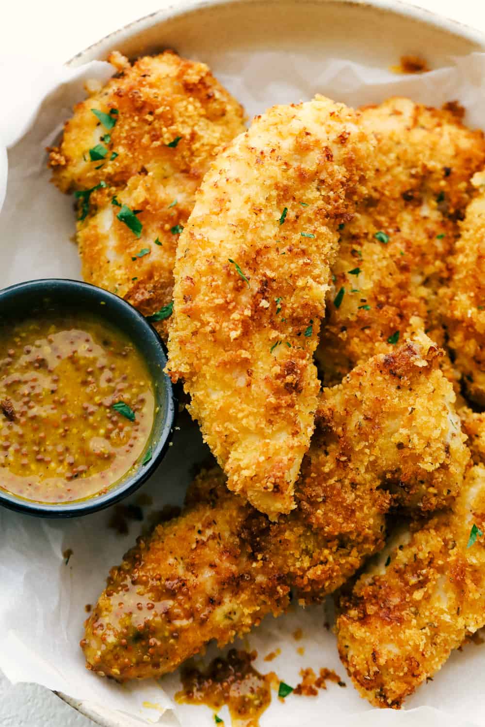 Crispy golden outside, juicy tender inside, Air Fryer Chicken Tenders.