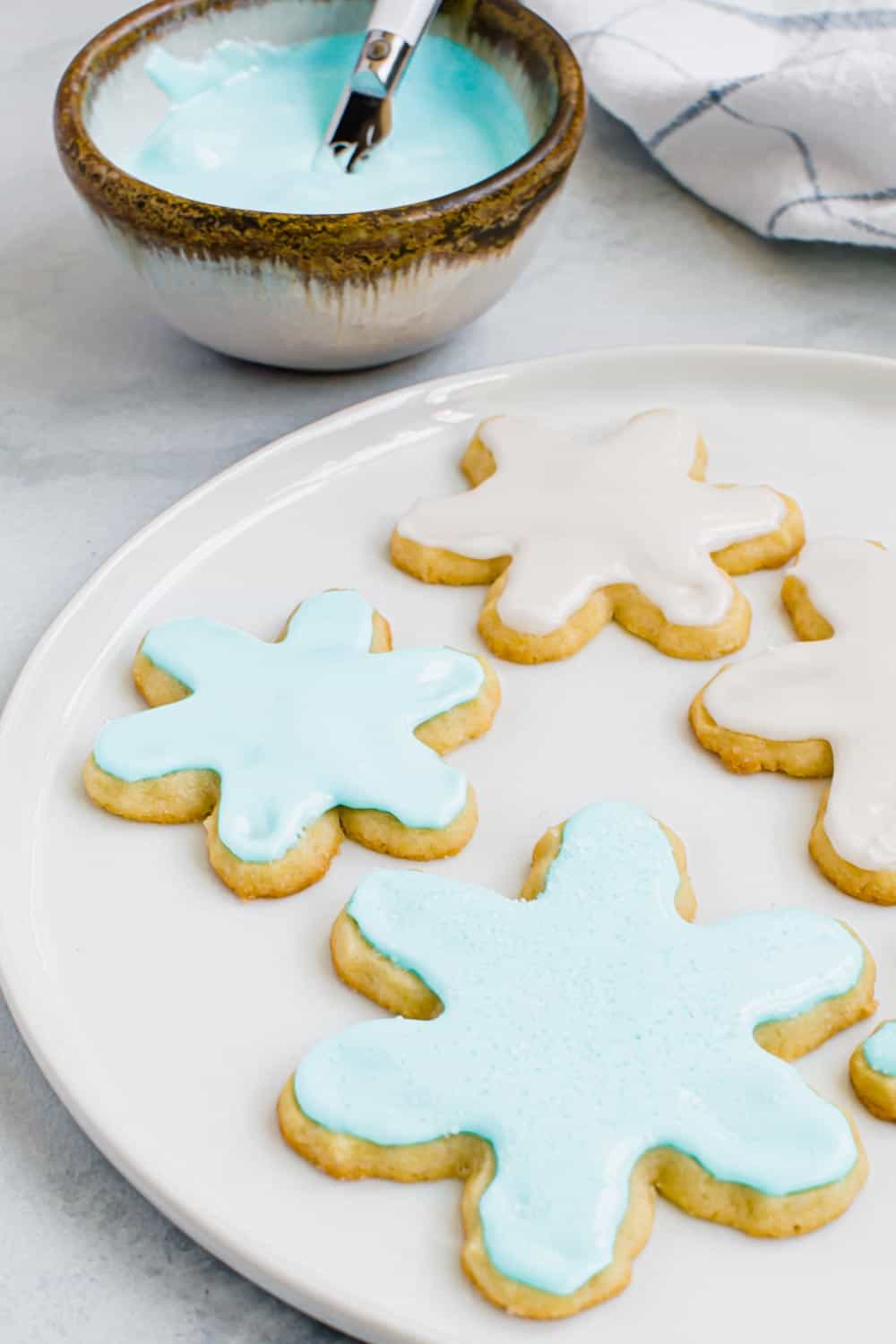 Iced sugar cookies using royal icing.