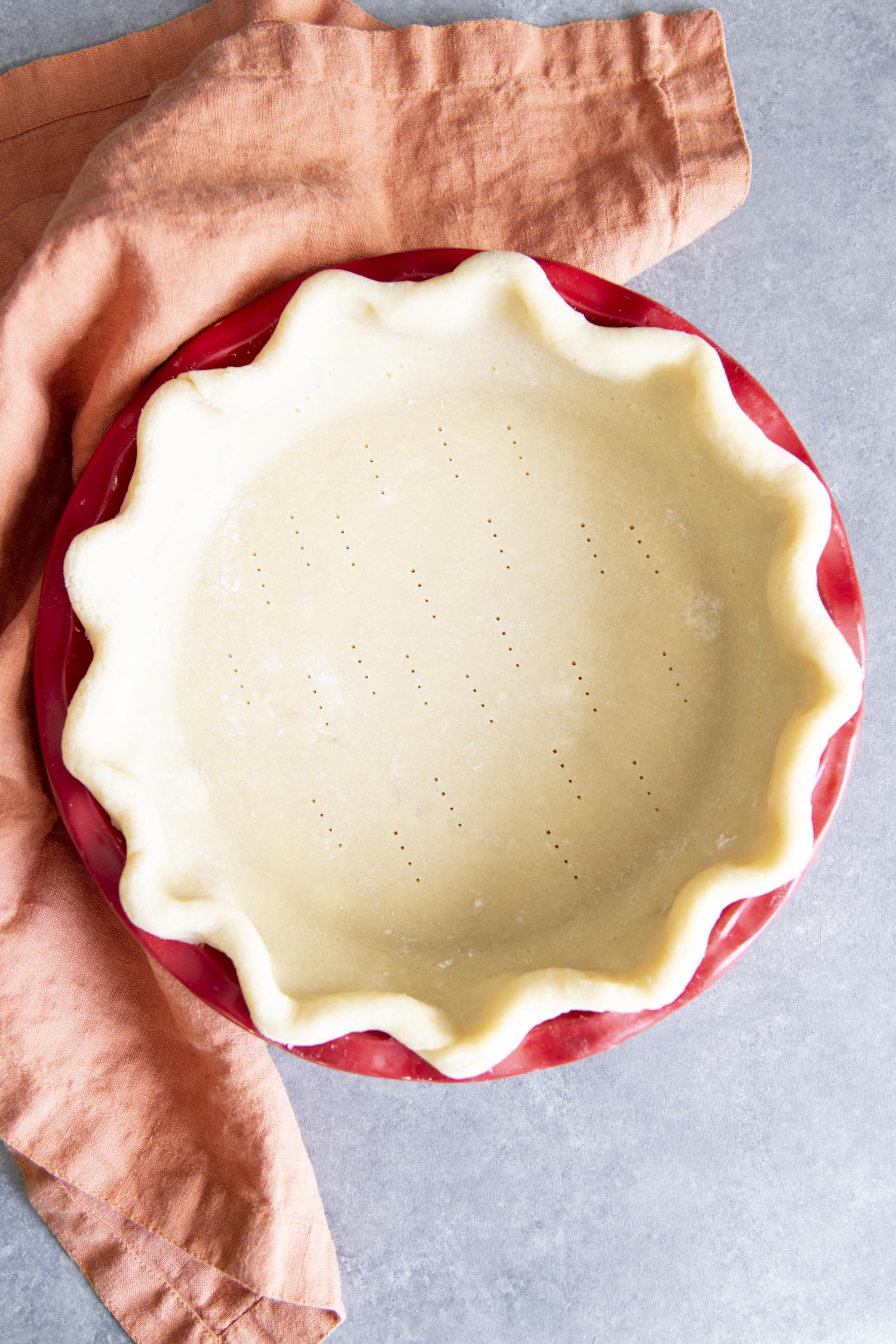 Preparing pie crust.