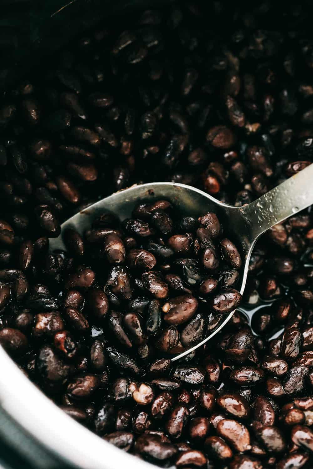 Savory soft instant pot black beans.