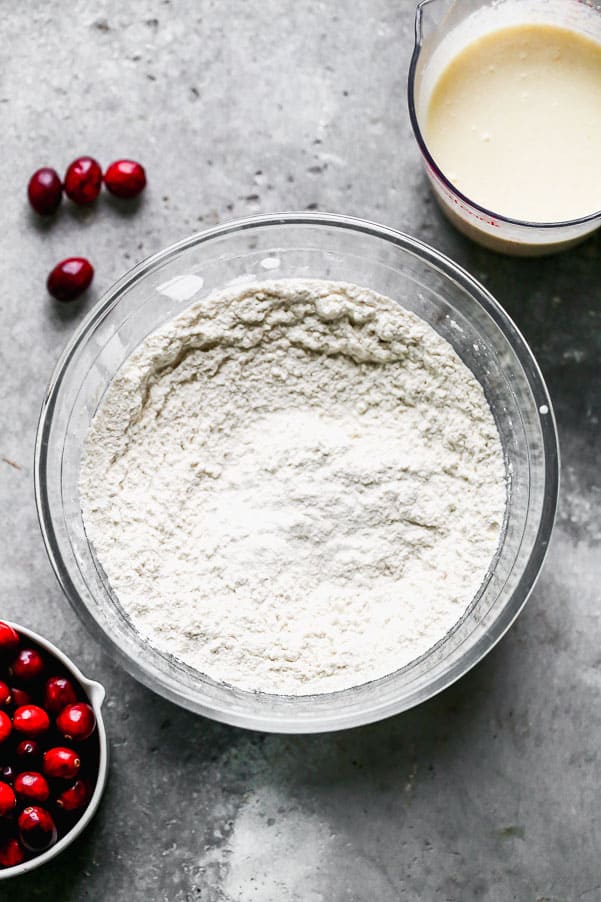 Dry ingredients for the muffin mix. 