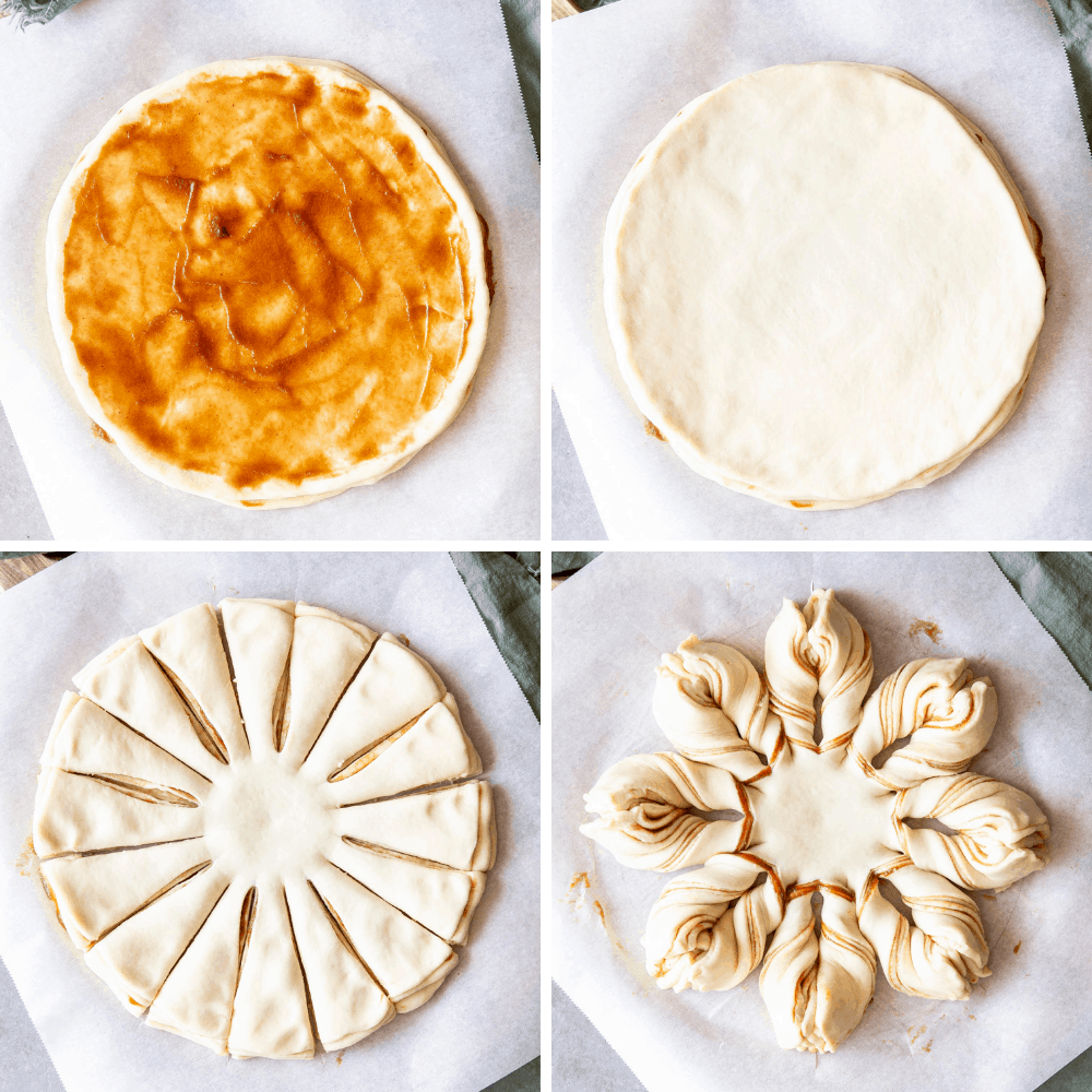 Making, layering and cutting Star Bread