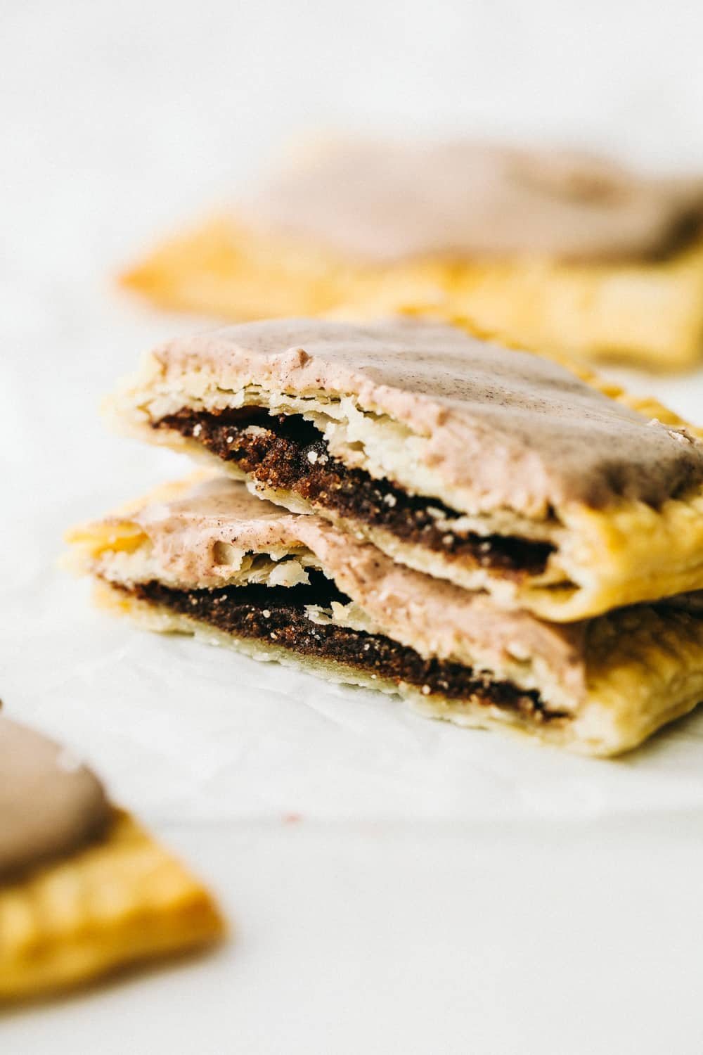 Frosted brown sugar pop tarts made in the air fryer. 