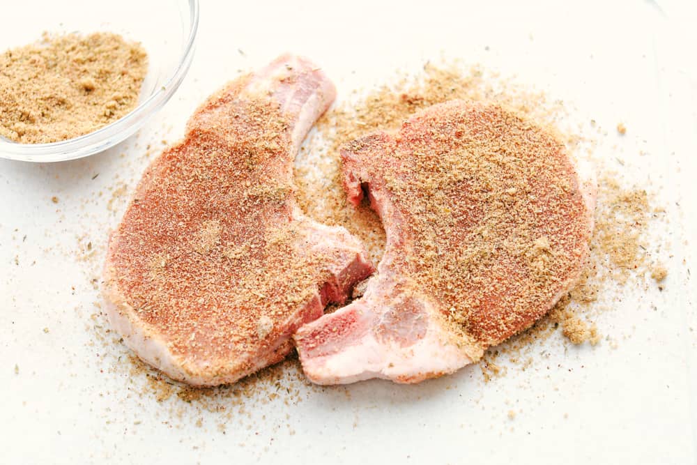 Seasoning Pork Chops.