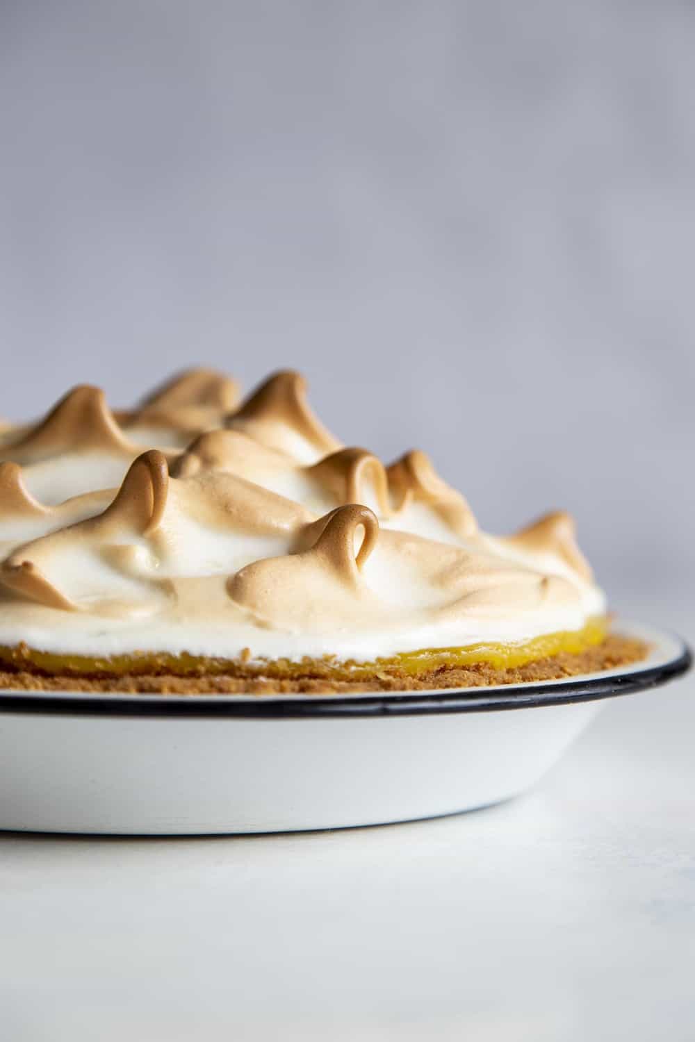 Baked Lemon Meringue pie with a golden top. 