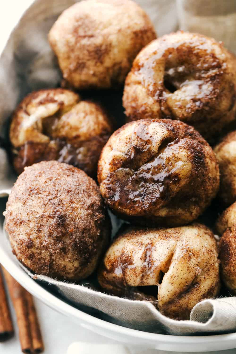 Empty tomb rolls in a basket ready to eat. 