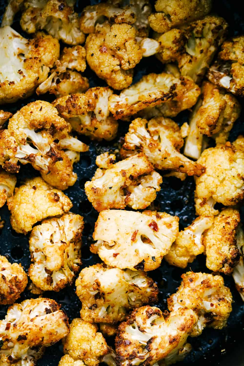 Roasted cauliflower in the air fryer. 