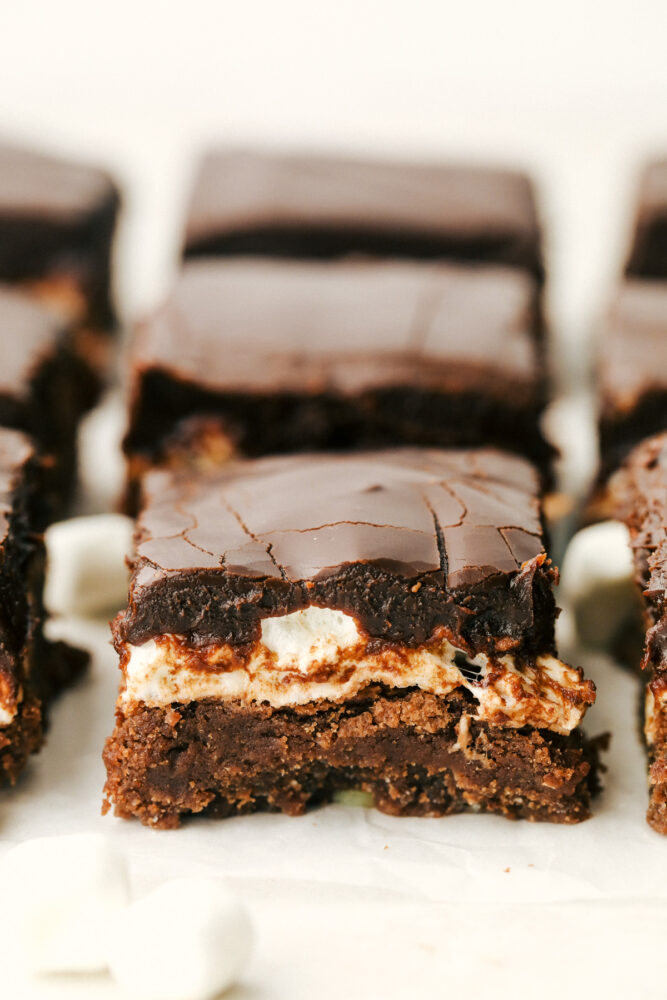 Mississippi Mudslide Bars lined up. 